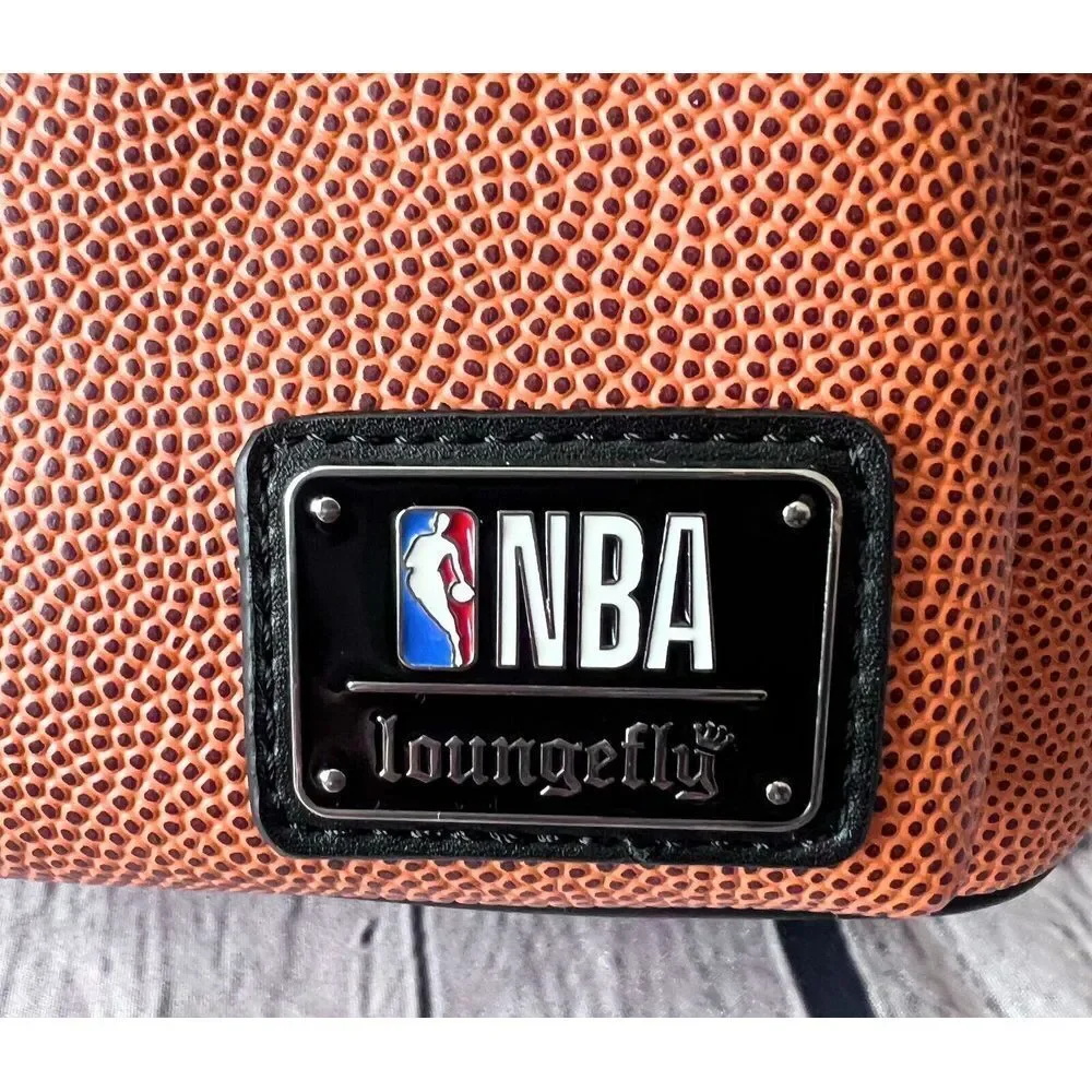 Loungefly NBA Brooklyn Nets Basketball Logo Mini Backpack Orange‎ & Black - New